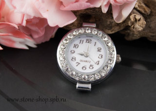 Основа для изготовления часов Luxe Silver Style вставка Crystal Fianit 30х27 мм  Основа для изготовления часов Luxe Silver Style вставка Crystal Fianit 30х27 мм 