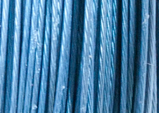 Ланка (ювелирный тросик), цвет &quot;Голубой&quot;, толщина 0,38мм, цена за 1метр. Арт. А-1103 